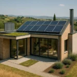 Attestato Prestazione Energetica, immagine generata di un loft di campagna con fotovoltaico